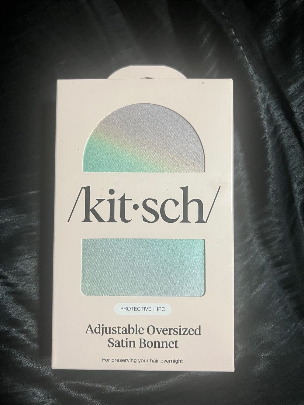 Kitsch Adjustable Oversized Satin Bonnet - Aura